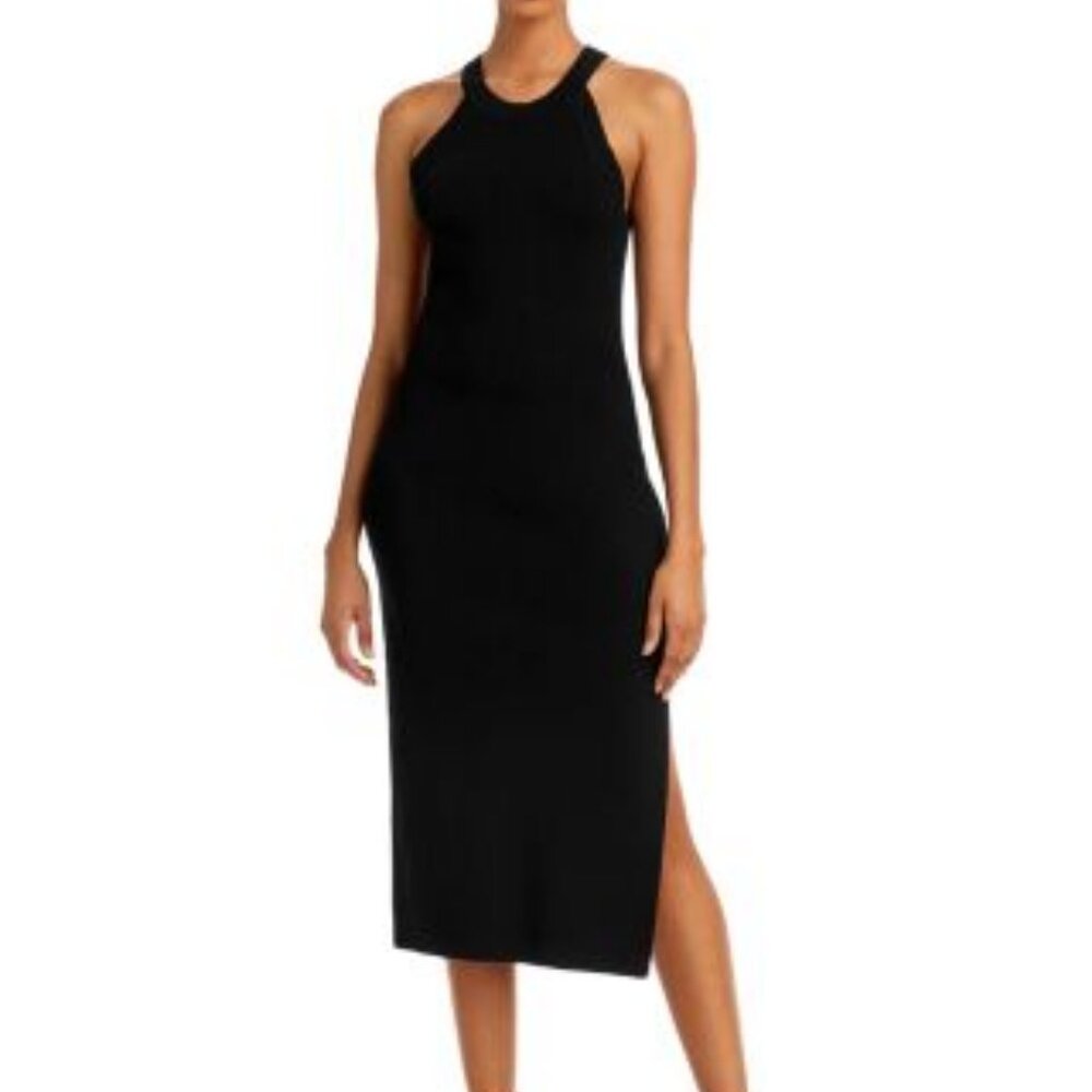 WAYF Ashley Halter Midi Dress Black Size XS EUC